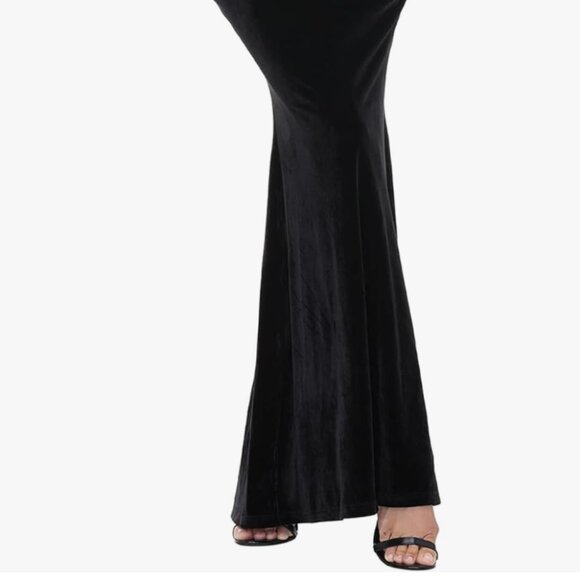 MORTICIA ADDAMS | ELVIRA| WITCH SEXY VAMP VELOUR DRESS | HALLOWEEN COSTUME - Picture 7 of 9